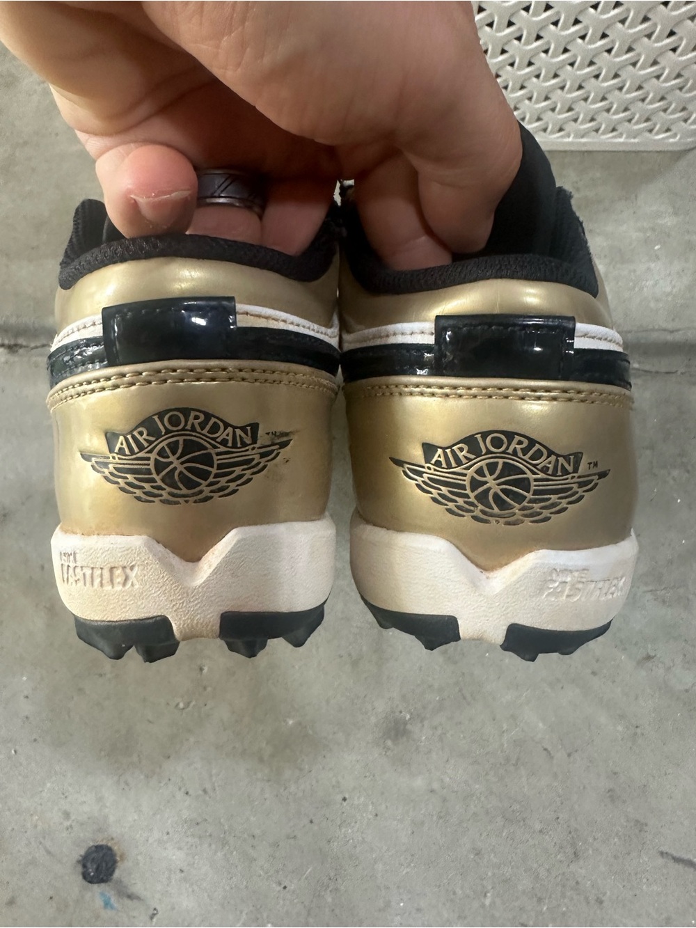 Nike Air Jordan Black and Gold Low Top Baseball Cleats Multisport - Picture 5 of 5